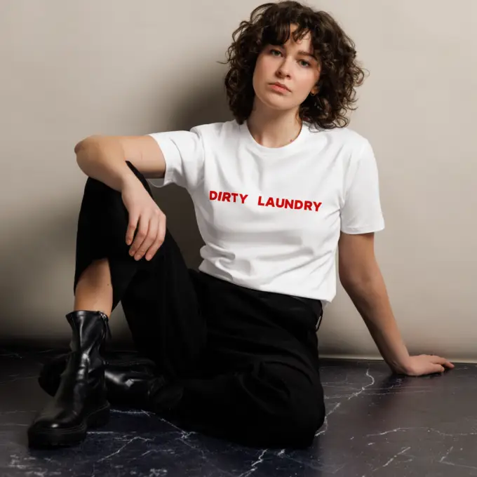 DIRTY LAUNDRY Red Font Unisex premium t-shirt